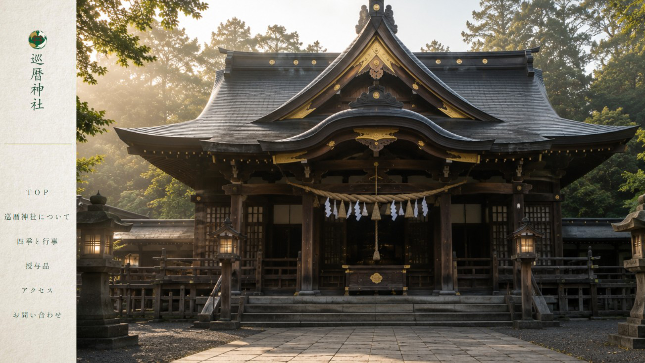 巡暦神社サイトのトップページ